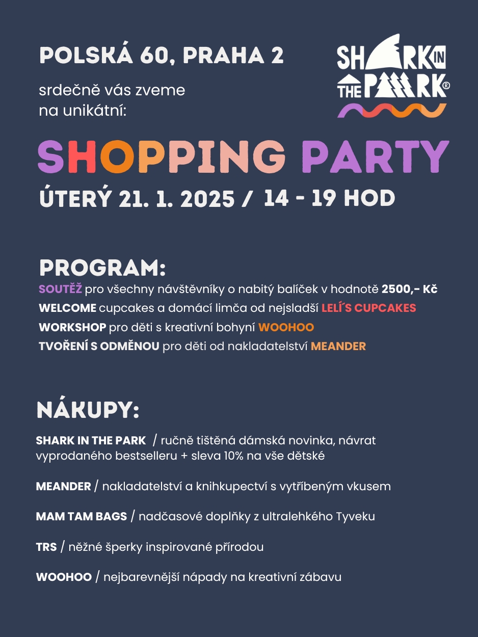 Pozvánka shopping party Shark (3)